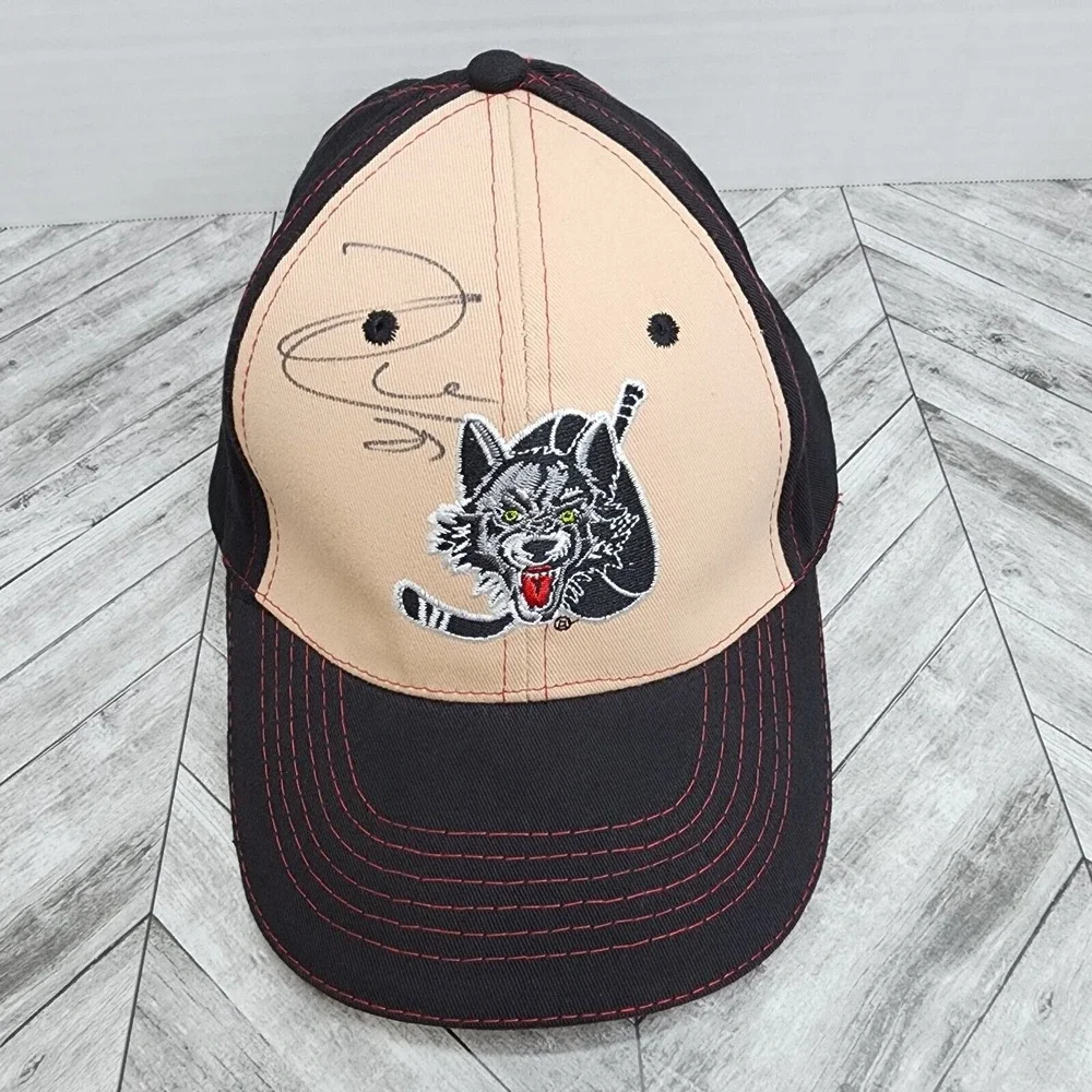 Chicago‎ Wolves Jordan Caron #27 SIGNED Hockey Hat Black Beige Autographed Cap